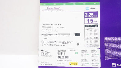 Abbott 1550225-15 Xience Sierra Eluting Coronary Stnt System 2.25mm x 15mm (x)